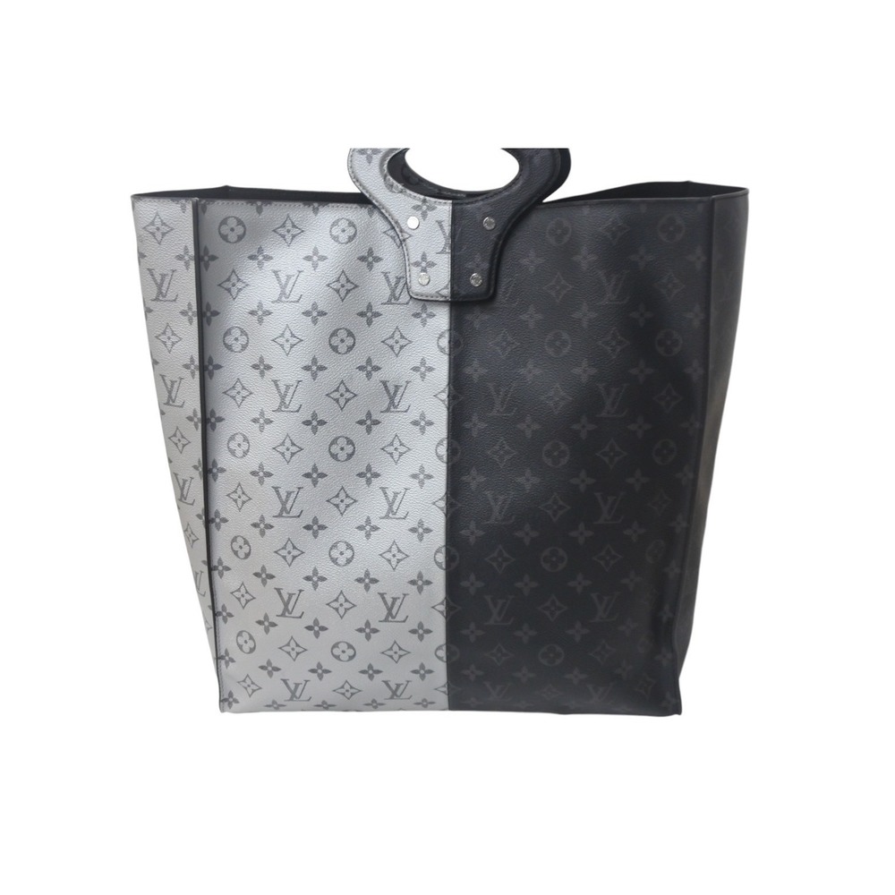 Louis Vuitton Eclipse Gray Black Bag Split Leathe… - image 3